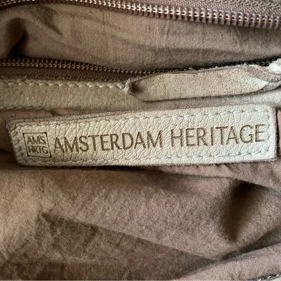 AMSTERDAM HERITAGE Beige Pieced Leather Studded Purse - Picture 4 of 12
